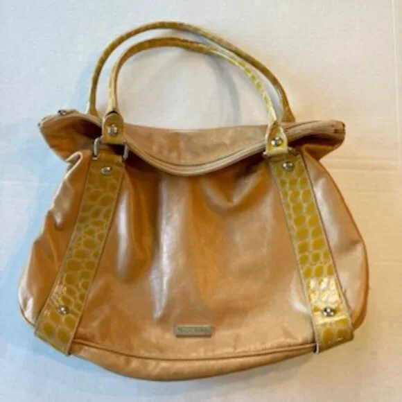Pulicati Italian Leather bag with snakeskin handles and trim - Picture 3 of 10